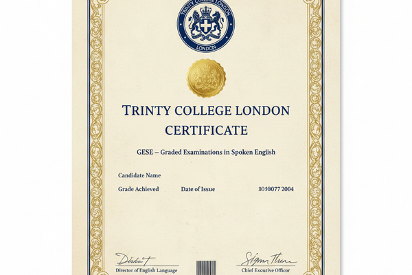 Certificado oficial Trinity College London
